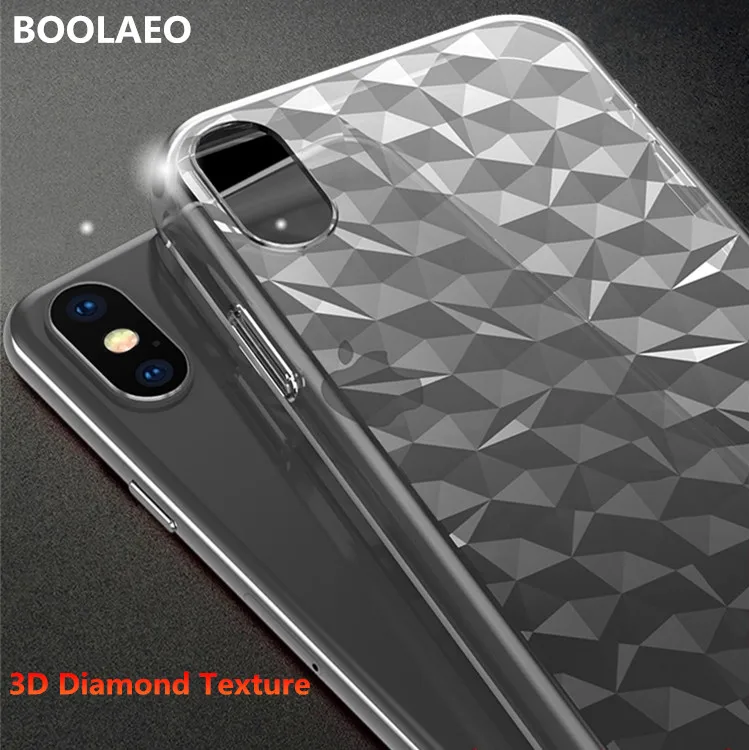 coque 3D Diamond Texture Case For iPhone 6 6s 7 8 Plus X