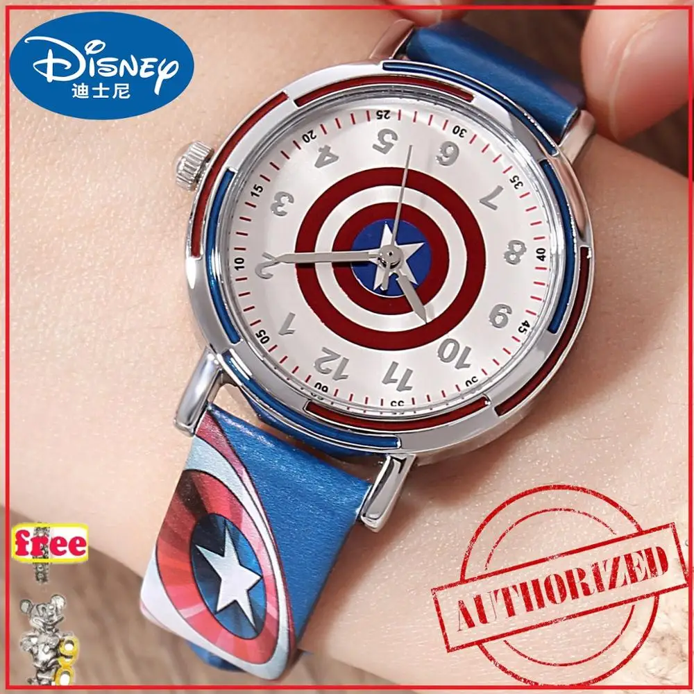 100% Оригинальные Брендовые Часы Disney The Avengers детские часы водонепроницаемые