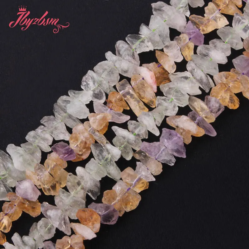 8-10x10-15mm Crude Irregular Quartz Natural Crystal Stone Loose Bead For DIY Necklace Bracelets Jewelry Making 15