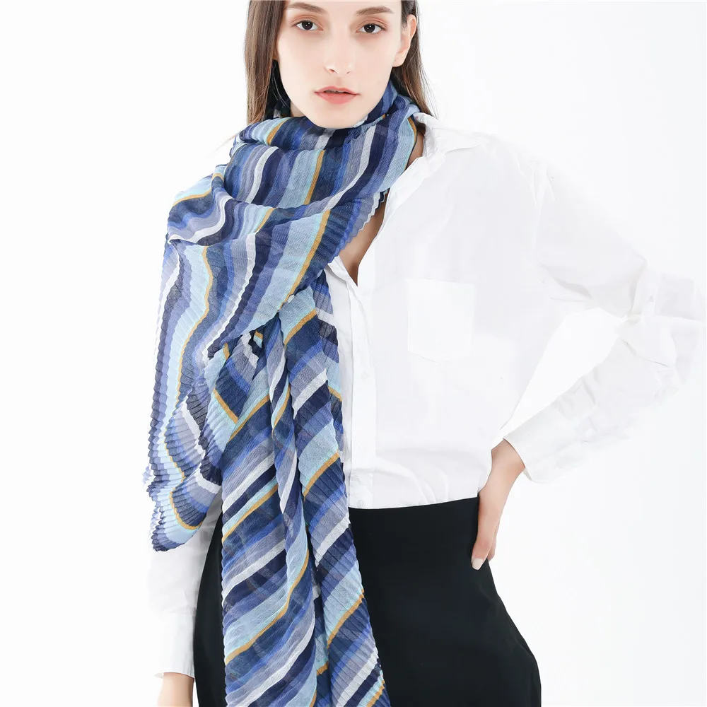 Новый Модный женский шарф Европейский Американский стиль цветные полосы шарфы
