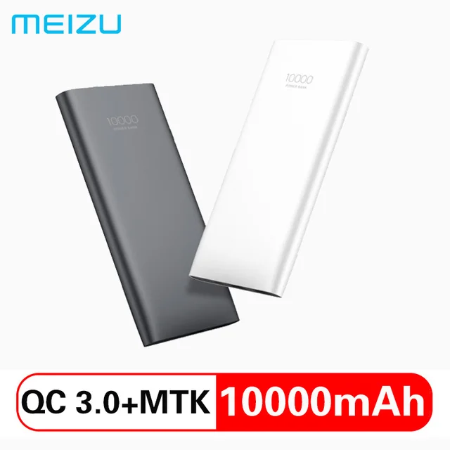 Оригинальный meizu power Bank 10000 мАч PB04 портативное зарядное устройство Поддержка QC3.0 Dual USB внешний аккумулятор банк двухсторонний быстрый заряд 10000