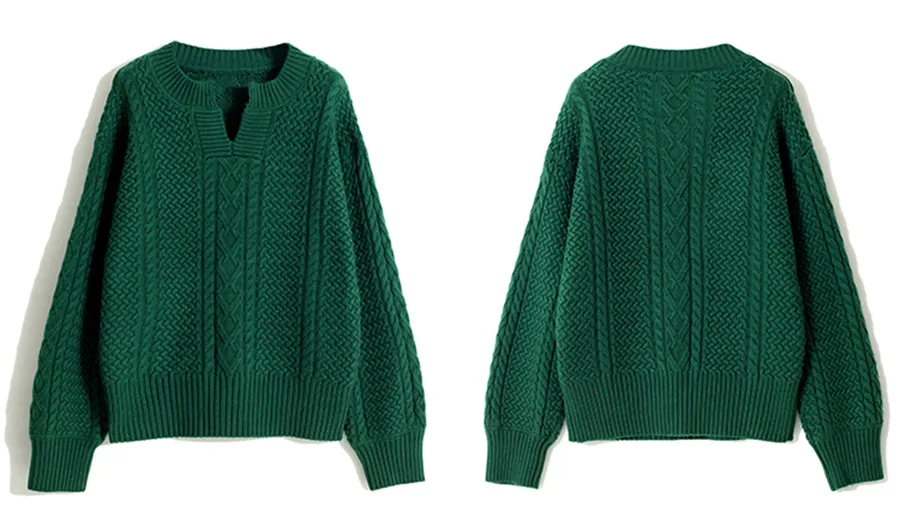 Портной Овцы Осень Зима кашемировый свитер для женщин рукав-фонарик Свободный пуловер большого размера женский большой джемпер