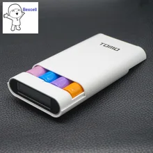 Great quality portable mobile TOMO V8-4 smart 4pcs 18650 battery charger external power bank case