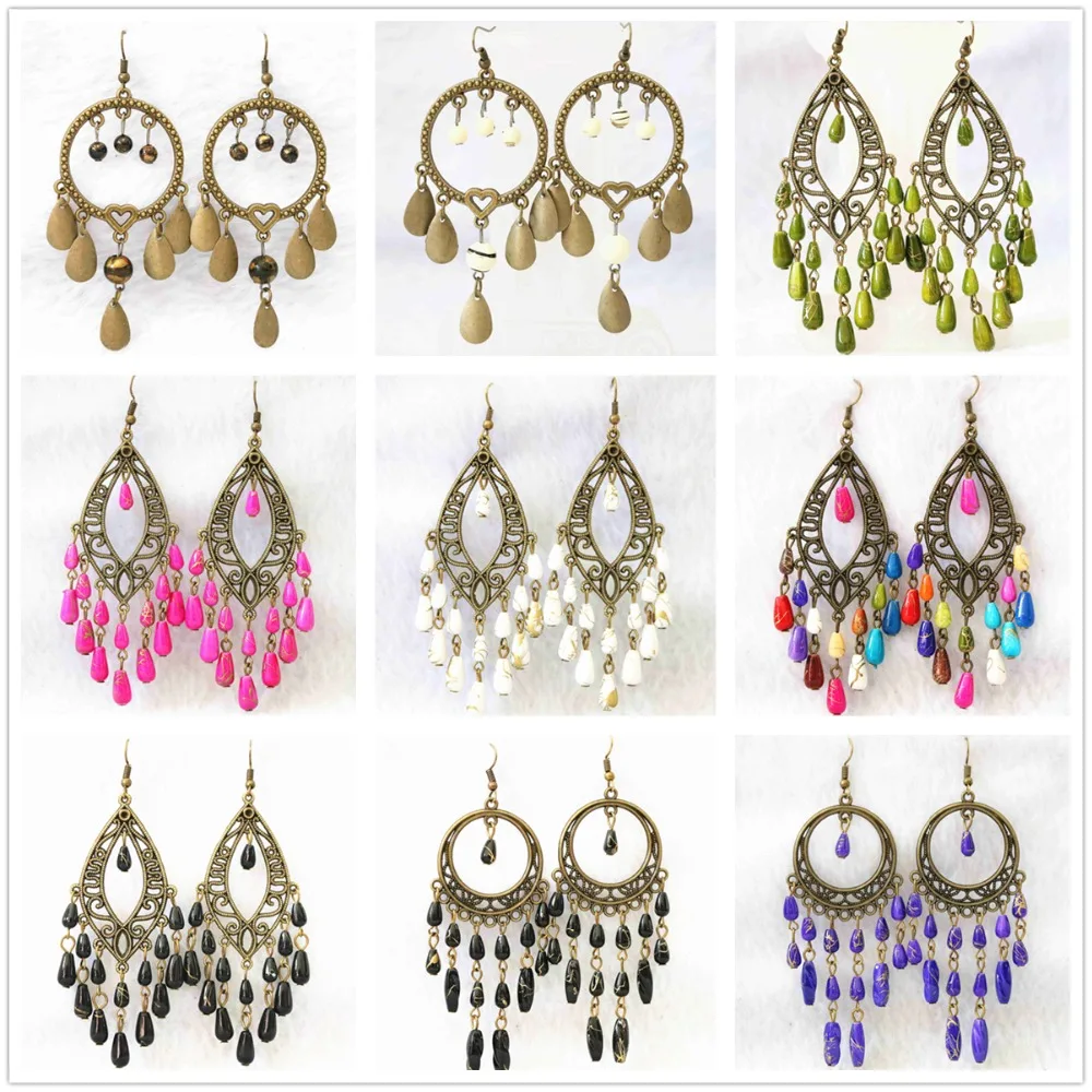 Серьги с кисточками в этническом стиле B1062|ethnic earrings|earrings fashionearrings style |