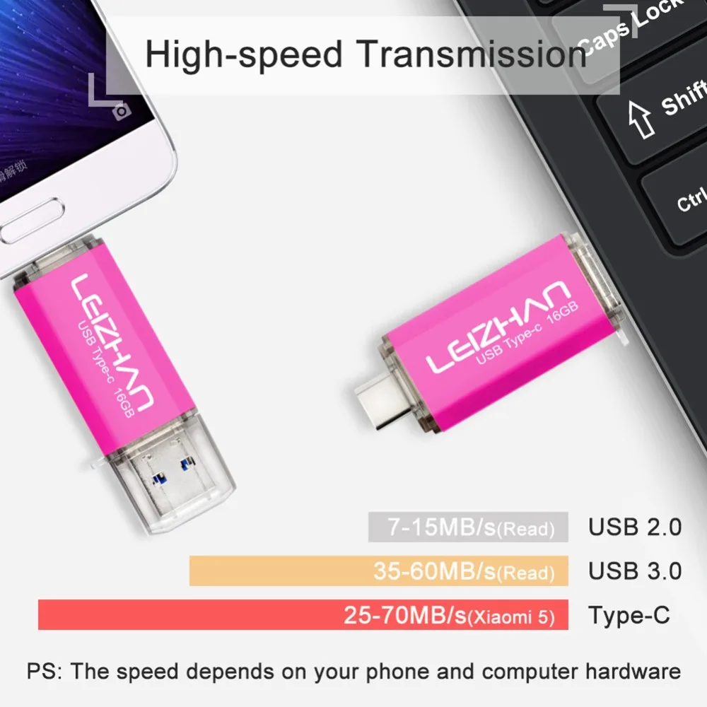 USB флеш-накопитель LEIZHAN type-C, 256 ГБ, 128 ГБ, 64 ГБ, 32 ГБ, 16 ГБ, USB C, фото-накопитель для htc 10, huawei P20, samsung Galaxy S9, Note 9, S8