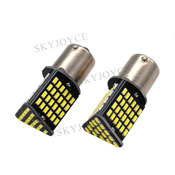 

SKYJOYCE 50pcs New 1156 BA15S 87SMD LED White Light Bulb 1156 BA15S S25 P21W 3014 87LED Car Brake Turn Signal Light Bulb