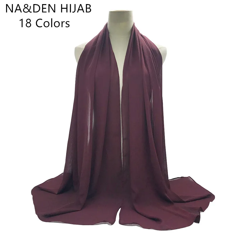

1PCS Chiffon candy color Muslim hijab foulard solid transparent women scarves fashion echarpe shaws 19colors Fast delivery