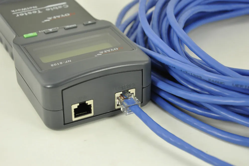 Бесплатная доставка, noyafa NF-8108 сеть LAN кабель метр тестер Cat5 телефон RJ45 RJ11 BNC Cat5E/6E UTP STP