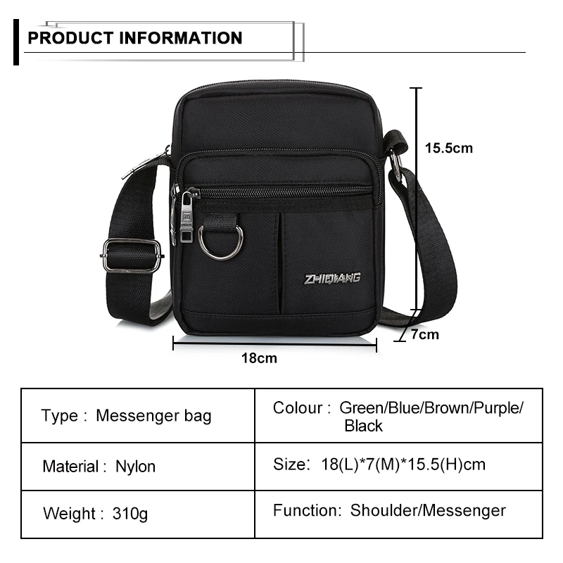 ombro de náilon crossbody bolsa de negócios