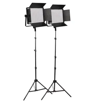 

Nanguang CN-900SA 2 kit Daylight 5600K/3200K LED Studio Panel Light with 2pcs Tripod ,V-Lock Plate Free Bag (900SA-2Kit) CD50