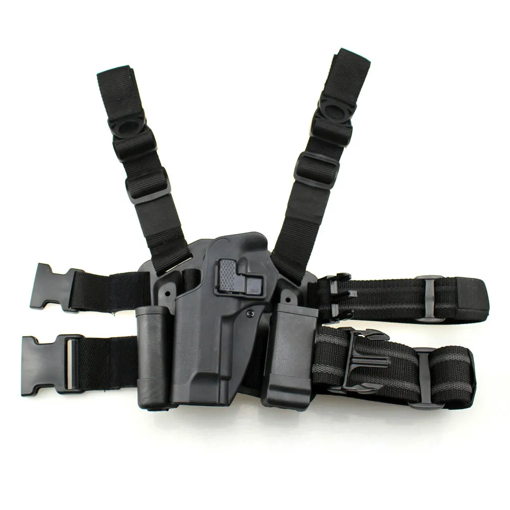 

Hot Sales M92 Leg Holster Left Hand Tactical Paddle Thigh Belt Drop Pistol Gun Holster with Magazine Torch Pouch for Beretta M92