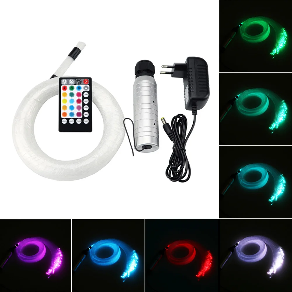 6W RGB fiber optic star ceiling light kits 0.75mm*150pcs*2m optical