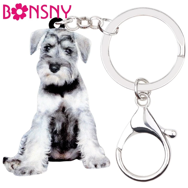 Miniature schnauzer keyring store