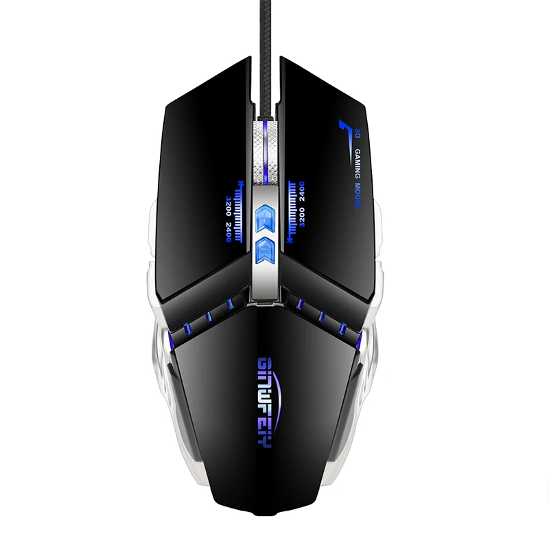 Wired Mouse Mechanical Gaming Mouses 6D 3200DPI Mause 8 Keys Macro Definition Ergonomics Office Gamer Dropshipping | Компьютеры и офис
