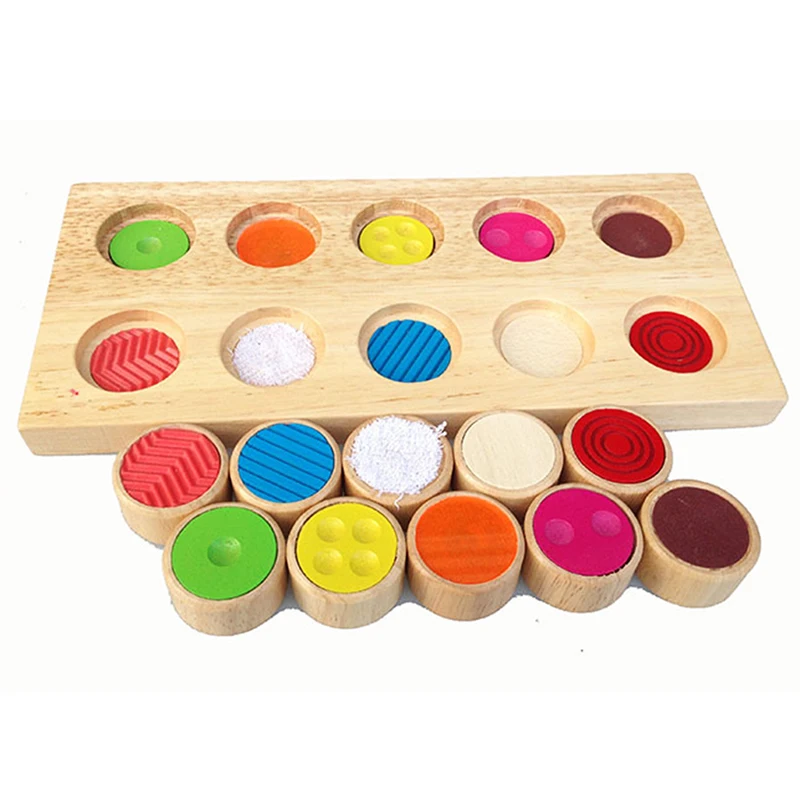 

Memory Touch Flip Board Wooden Blocks Toys Kids Early Learning Educational Toy Touch Feeling Color Train Tools Match Game