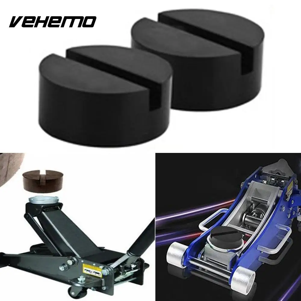 

2pcs Rubber Automobile Jack Stand Practical Maintenance Jack Pad Durable Floor Jacking Pad Adapter Power Tool Jacking Point Pad