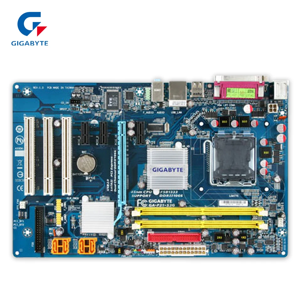 Gigabyte GA-P31-S3G Original Used Desktop Motherboard P31-S3G P31 LGA 775 DDR2 4G SATA2 ATX g31 ga g31 s3g ddr2 a 775 ddr2 usb2 0 vga motherboard integrated graphics 100% tested perfect quality