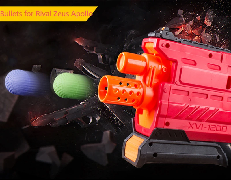 100 шт шариковые пули для Rival Zeus Apollo Nerf игрушка мячик для пистолета дротика для Nerf Rival Apollo Zeus пистолет