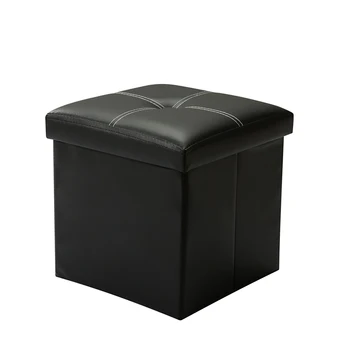 

Storage stool can sit people candy color leather shoes bench with lid toy storage box stool