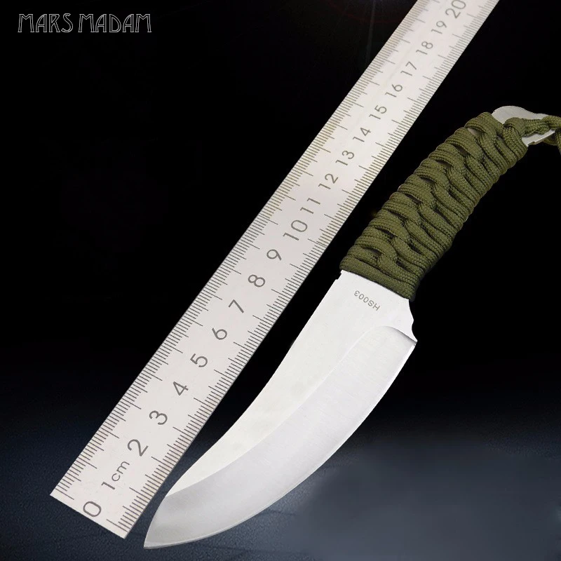 

A sharp knife Full Tang Fixed Blade Knife Camping Hunting Knife Survival Knives Tie Up rope Handle