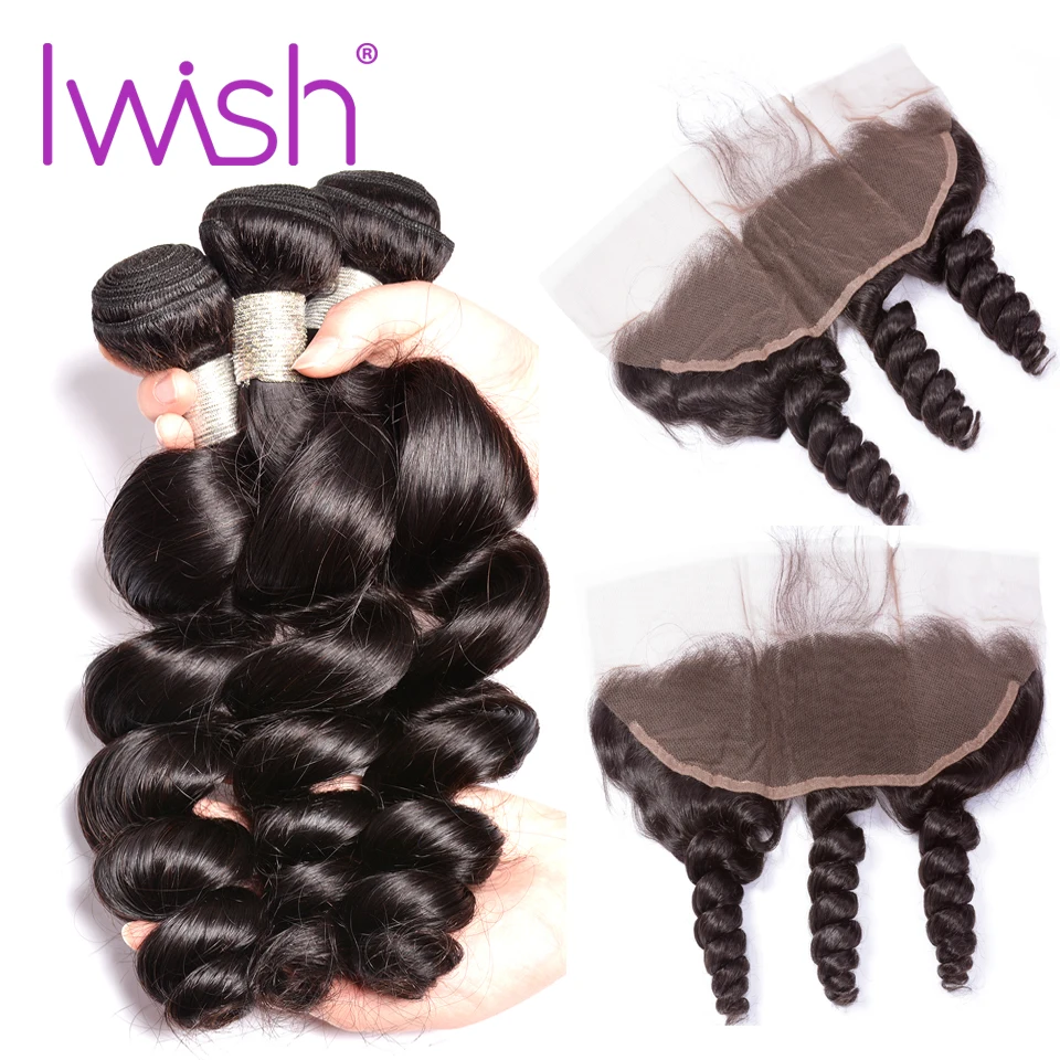 Связки малайзийских волос с закрытием свободная волна 3 пучка с фронтальными закрытиями фронтальные с пучками человеческих волос remy