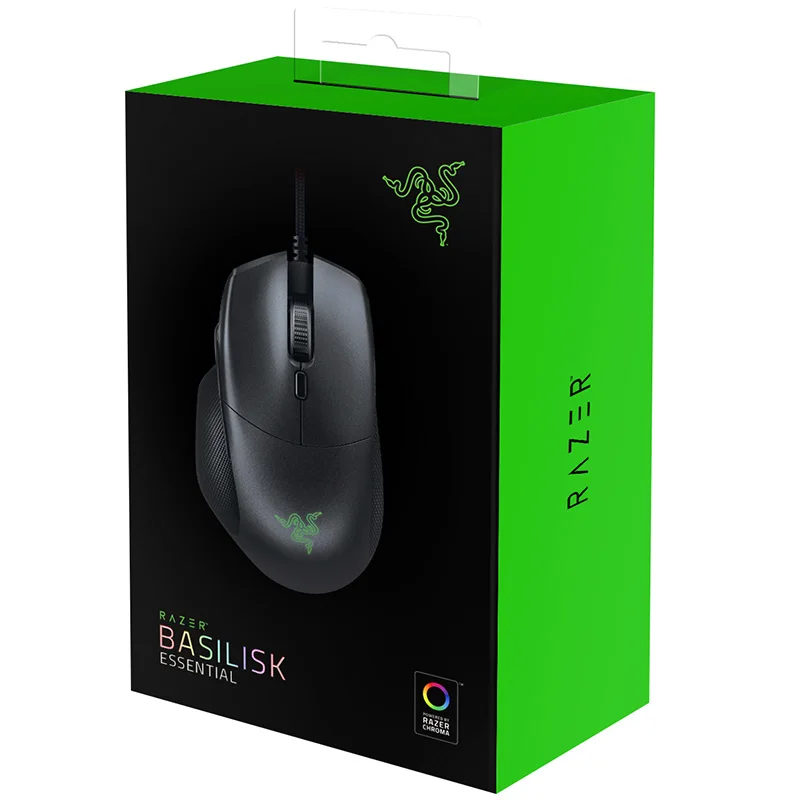 Razer Basilisk Эфирная Проводная игровая мышь 6400 dpi оптический сенсор эргономичная Chroma RGB подсветка 7 программируемая кнопка для геймера