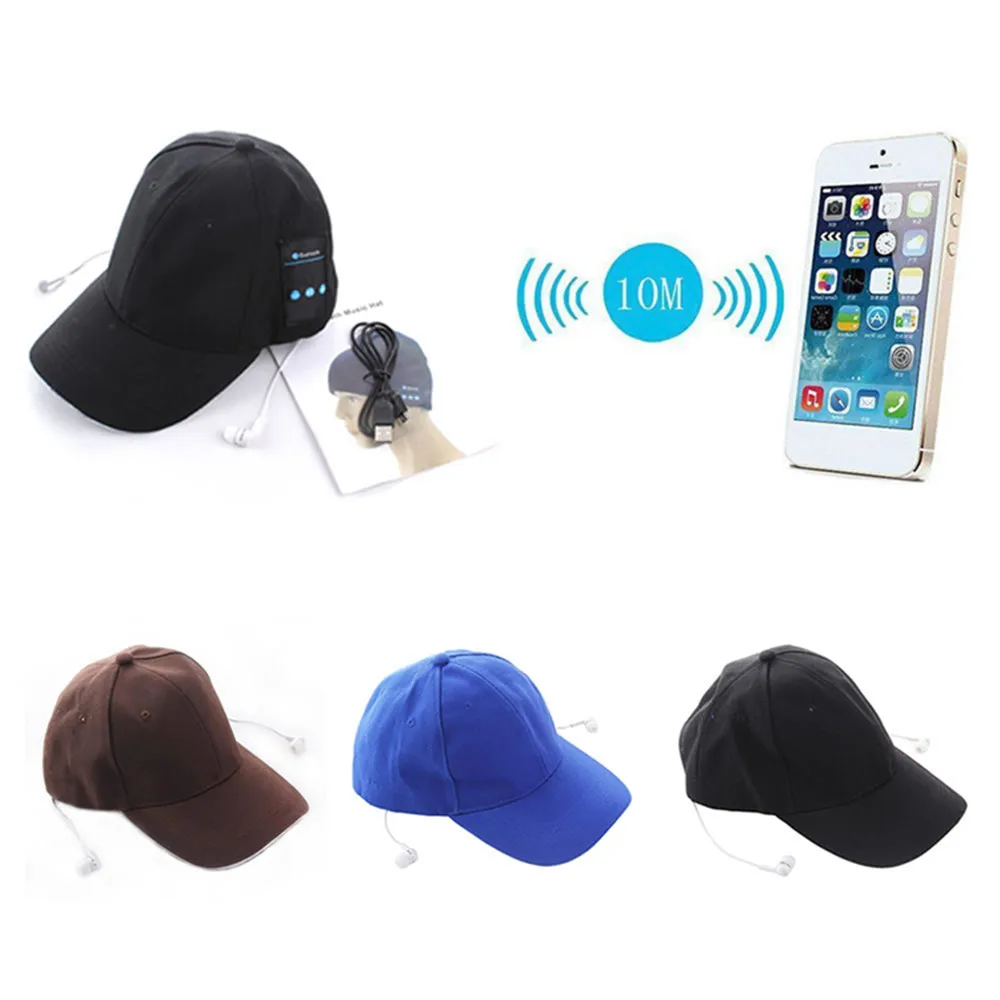 New Arrival 2016 Summer Sport Bluetooth Hat Baseball Cap Wireless Music Hat Smart Music Speaker Bluetooth Cap for phone 6 7 s 2