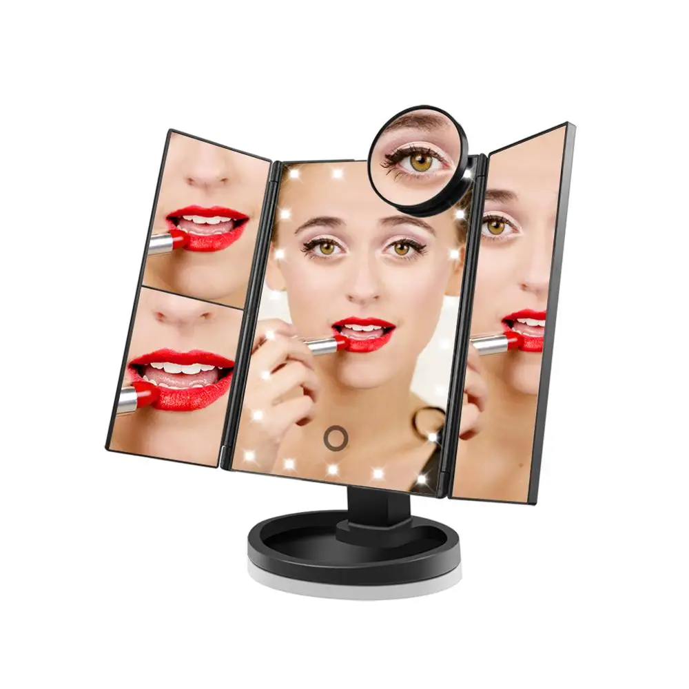 

LED mirror night light 1X/2X/3X/10X Magnification Makeup Mirror lamp Dimmable LED Night lamp for Dressing Table Desktop lighting