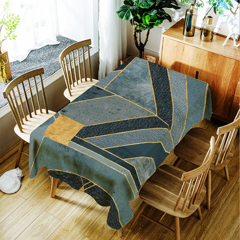 

Creative Oil Painting Style Decorative Tablecloth Waterproof Thicken Rectangular Wedding Home Dining Table Cover Tea Table Cloth
