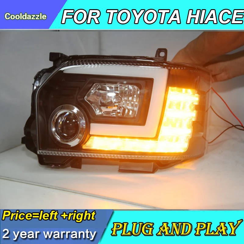 

2014 2015 2016 2017 Year For TOYOTA HIACE LED Head Lights Moving Turning Lights Front Lamps With Daytime Running Lights
