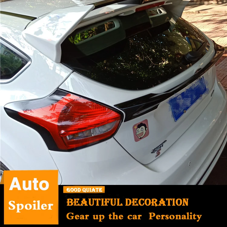 

For Ford Focus Roof Spoiler Hatchback High Quality ABS Material Car Rear Wing Primer Color Rear Spoiler Fit 2015-2018 Focus