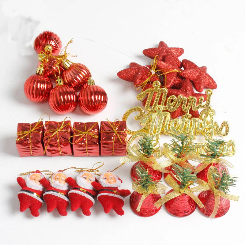 

Christmas Decoration Creative DIY Christmas Pendant Santa Claus Christmas Tree Decoration 28 Piece Set