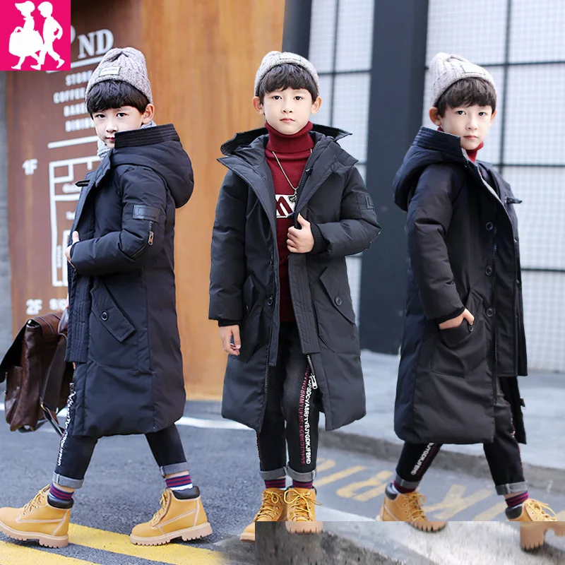 

-30 Degree Children's Winter Jackets Padded Children Clothing 2018 Big Boys Warm Winter Coat Thickening Outerwear