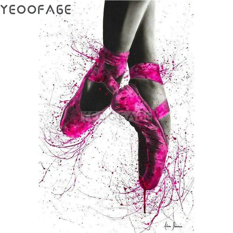 

DIY 3D diamond painting ballet shoes diamond embroidery ballet pictures of rhinestones hobbies crafts Needlework diamond mosaic