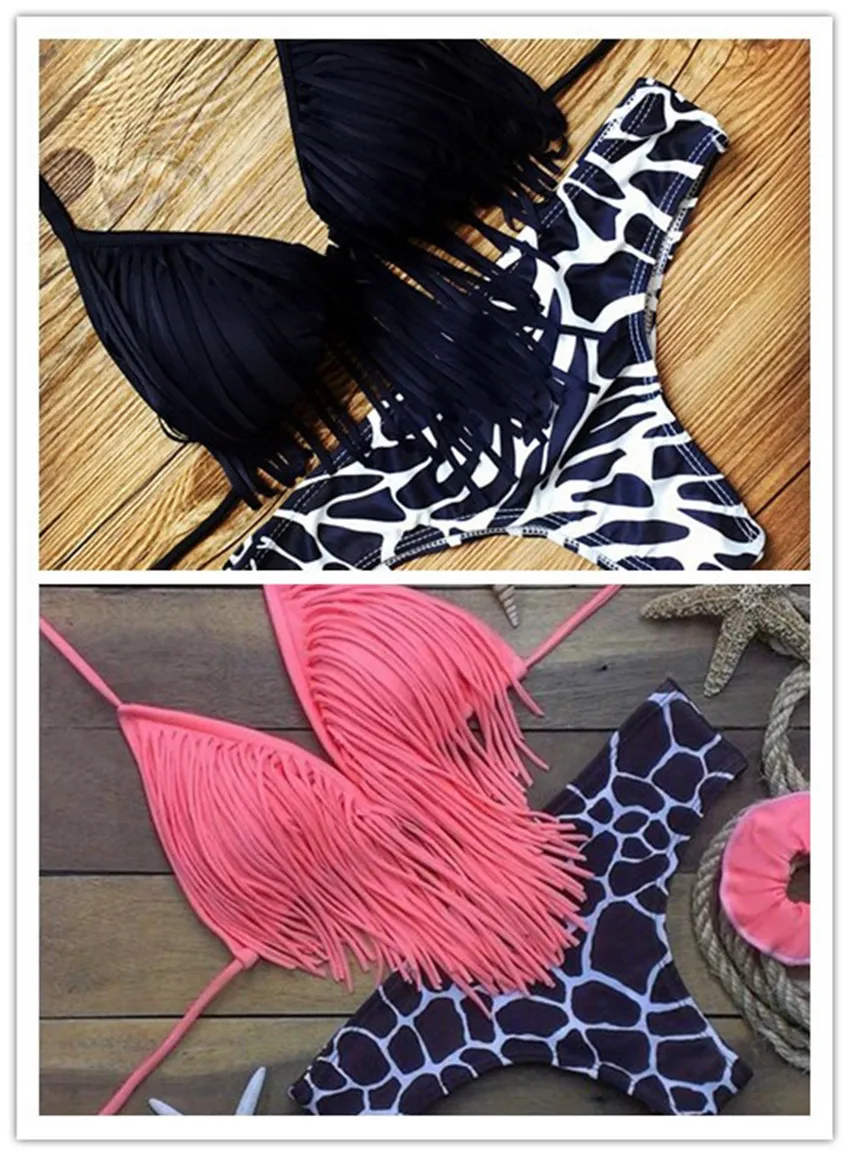 2016 Special Design Women Swimsuit Bathing Suit Swimwear sexy Tassels