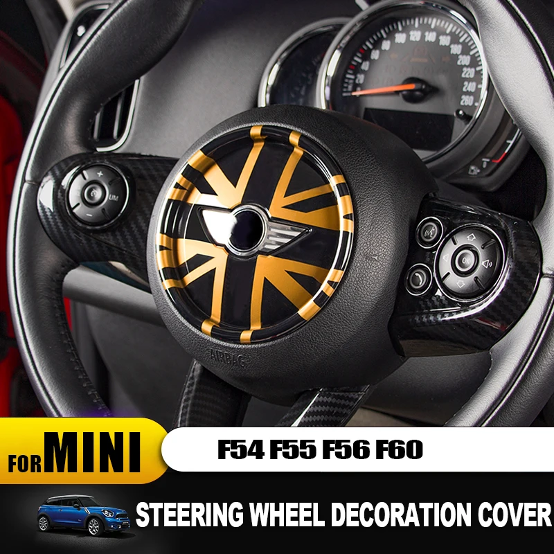 

Steering Wheel Center Panel 3D Dedicated Car Sticker Decal Cover Sticker case for MINI COOPER F54 F55 F56 F60 Countryman Clubman