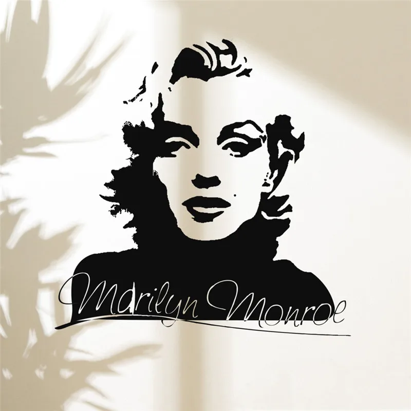 

Marilyn Monroe Beauty Salon Bedroom Decoration Beautiful Women Home Decoration Vinyl Art Design Wall Sticker Decals LX177