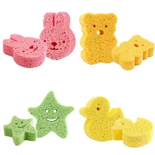 Cute Baby Bath Sponge Loofah Infant Shower Cotton Scrub Body Bath Brushes Spa Sponge Cleaning Scrub soft for baby