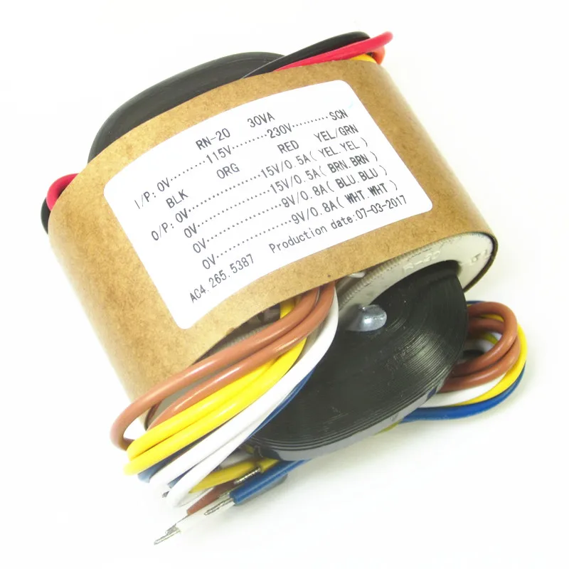 30 Вт/30VA R core transformer0-15V 0-15 в 0-9 в 0-9 в 115 В/230 В для предусилителя аудио усилитель декодер DAC es9038