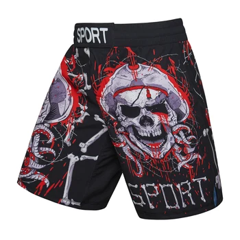 

2019 UFC BJJ MMA Fit Men's printing MMA Shorts 3D Fight Grappling Short Polyester Kick Gel Muay Thai thai shorts codylundin