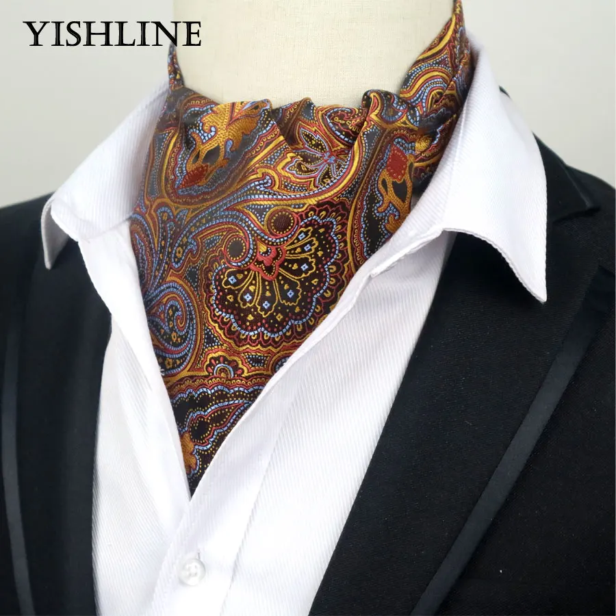 LJT02 01-11 Мужской винтажный 100% Шелковый аскотский галстук и платок Набор Цветочный Пейсли Карманный квадратный галстук наборы для свадебной
