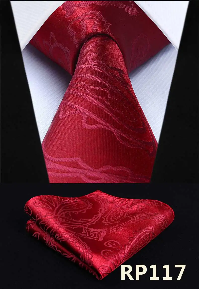 HISDERN, вечерние, свадебные, 3,4 дюймов, шелковый галстук, платок, тканый мужской галстук, галстук, Карманный платок - Цвет: RP117