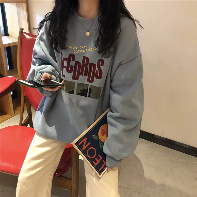 

YouGeMan Autumn Winter Womens Hoodies Pullover Sweatshirts Korean Ulzzang Harajuku Long Sleeve Hoodie Female Fleece Sweatshirt