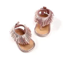 Г. Новые дизайнерские сандалии с кисточками для маленьких мальчиков и девочек Летняя обувь для малышей 0-18 месяцев
