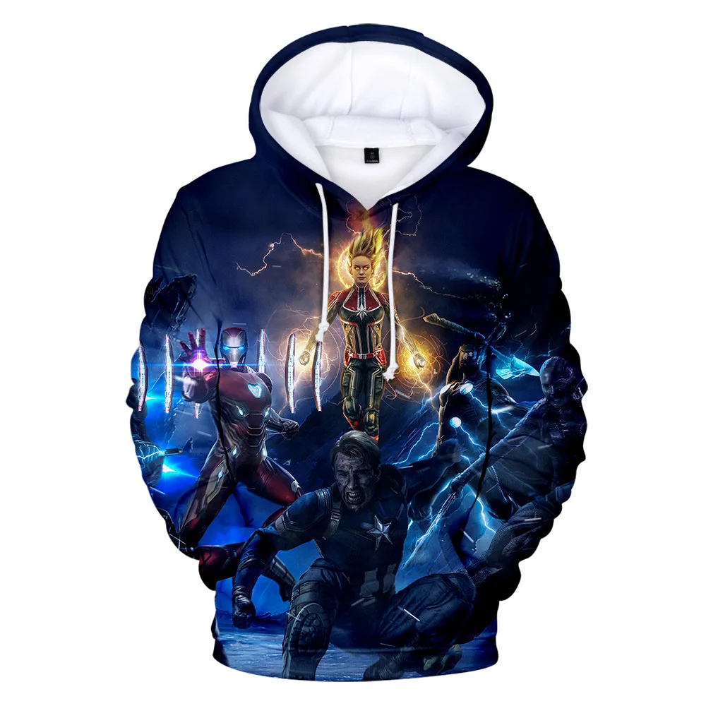 

Captain Marvel Hoodie Avengers Endgame Sport Clothes Men 3D Print Hoodies Women Sweatshirts Superhero Cosplay Costume B35330AD