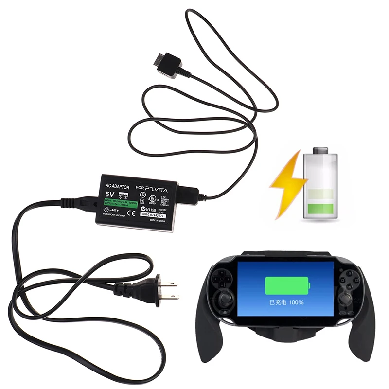Штепсельная Вилка европейского стандарта для PS Vita PSV адаптер питания переменного
