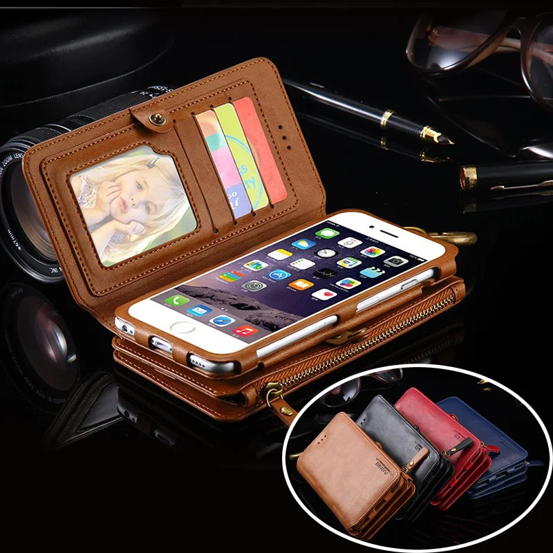 For iPhone 6s 6 X 8 iPhone6s s 7 Plus XS MAX XR Luxury Wallet Case Cash Metal Ring Coque Card Protective Cover | Мобильные телефоны