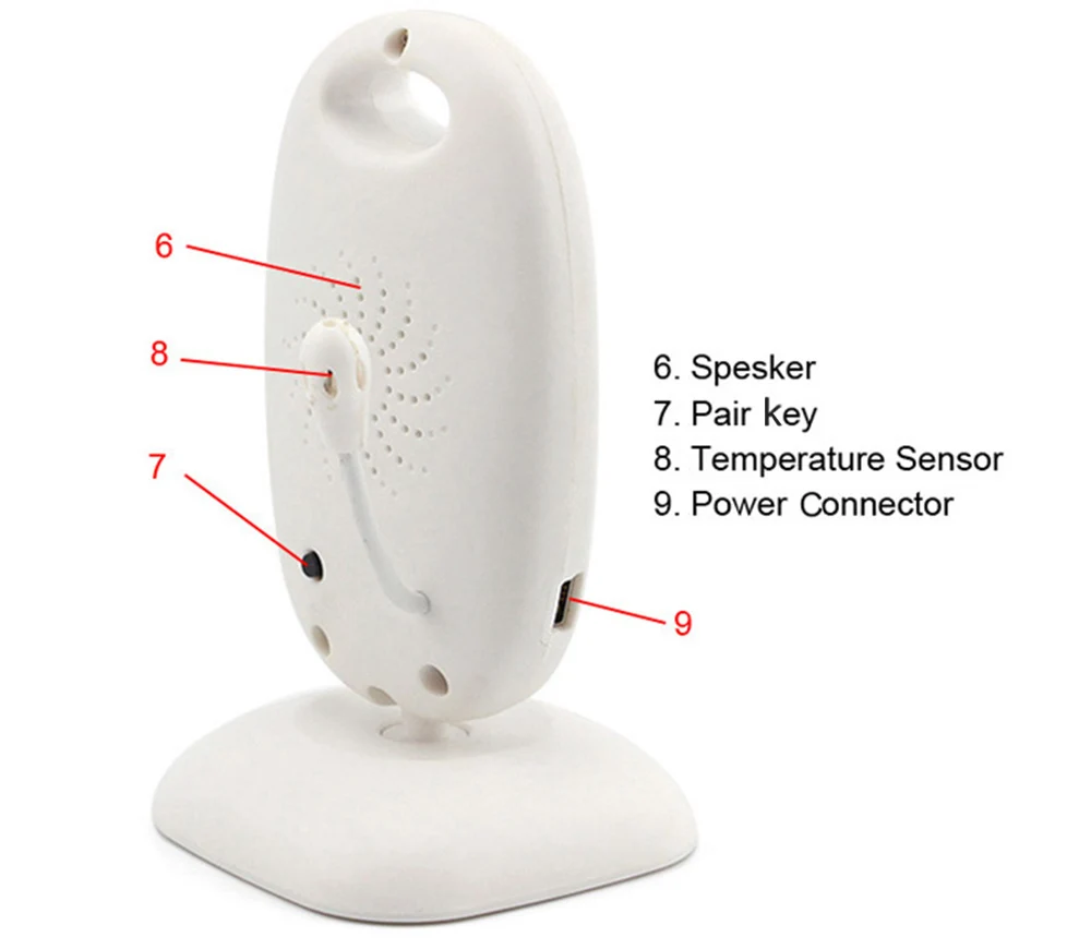 

FIMEINight Vision Infant Wireless Monitor Baby Digital Video Monitor Camera Audio Music Temperature Display Radio Nanny Monitor