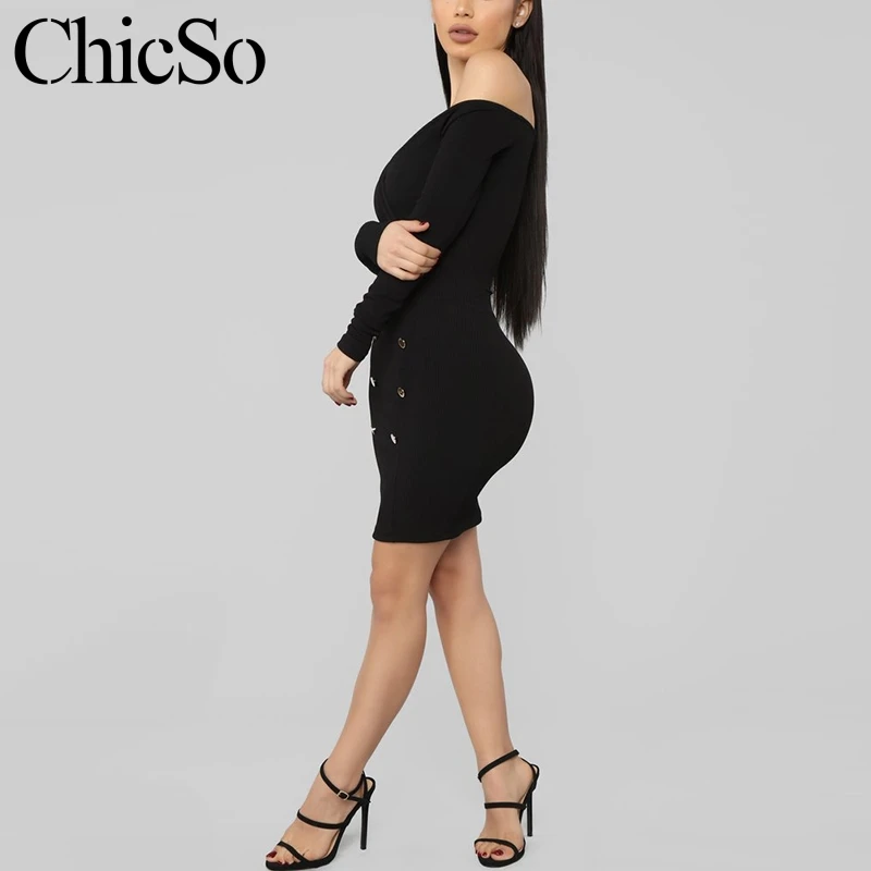 MissyChilli сексуальное черное платье на одно плечо женское Повседневное блейзер