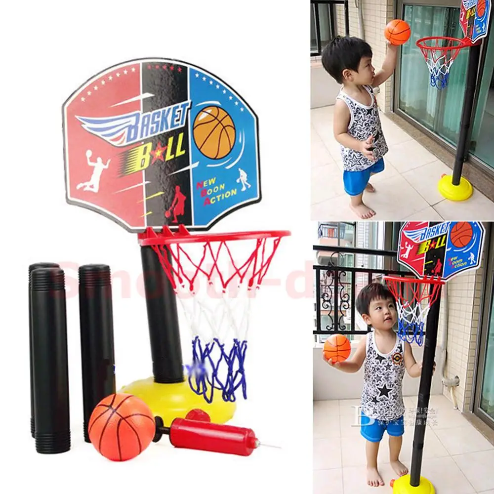 B76 Indoor Outdoor Adjustable Mini Children Kid Basketball Play Set Sport Toy Game